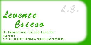levente csicso business card